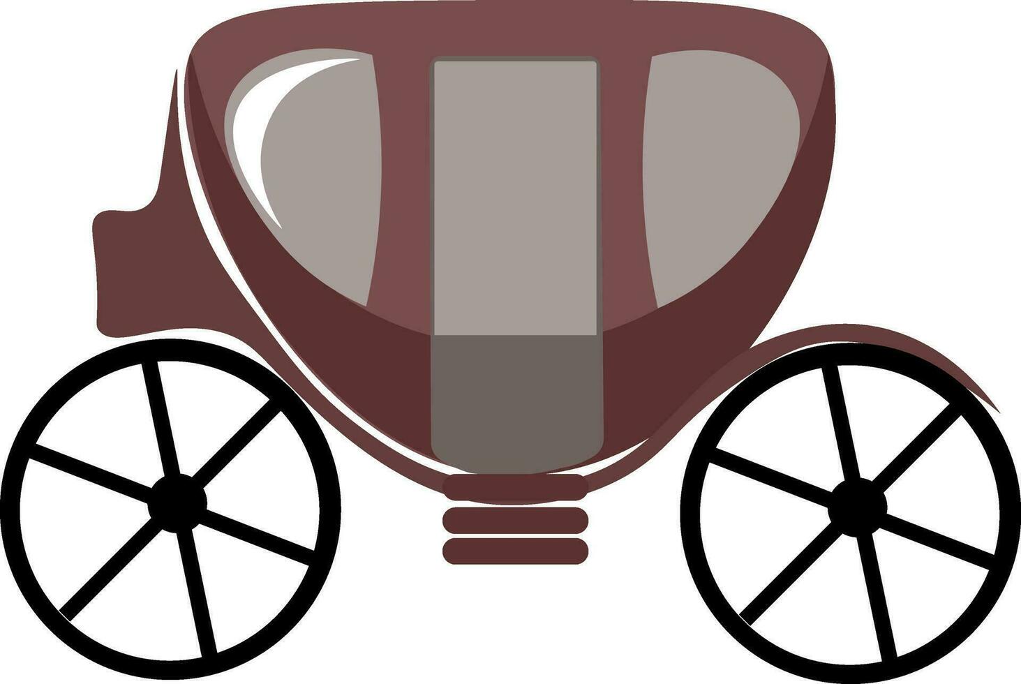 Small carriage vector or color illustration