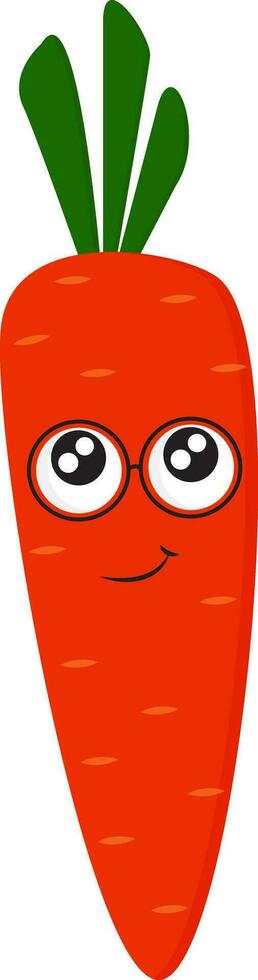Smiling Carrot vector or color illustration