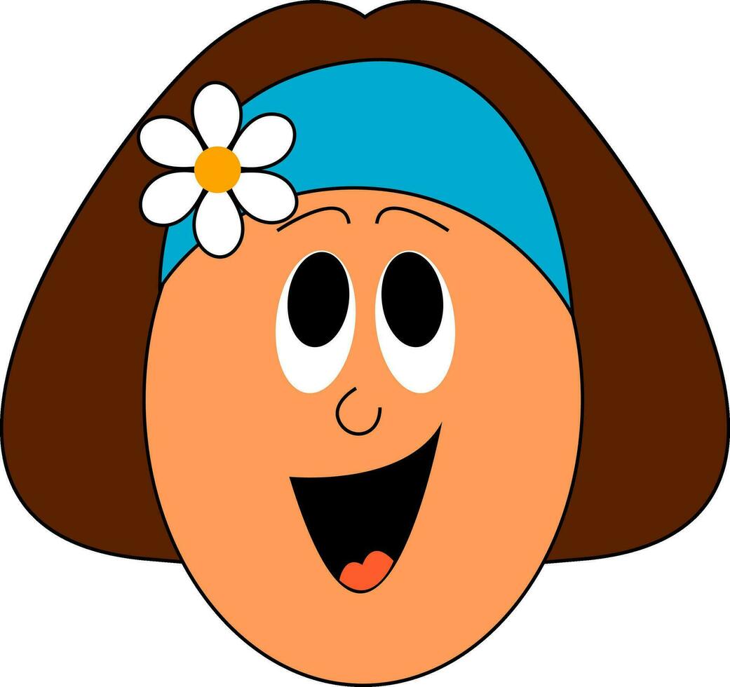 A cute chamomile vector or color illustration