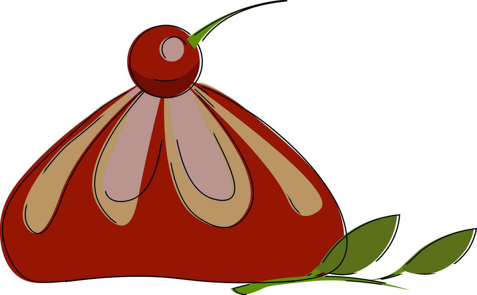 Cereza Galleta vector o color ilustración