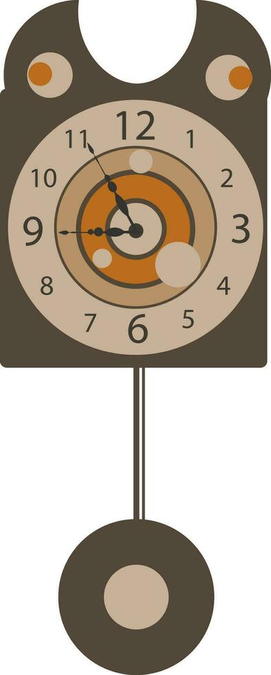 reloj con péndulo vector o color ilustración