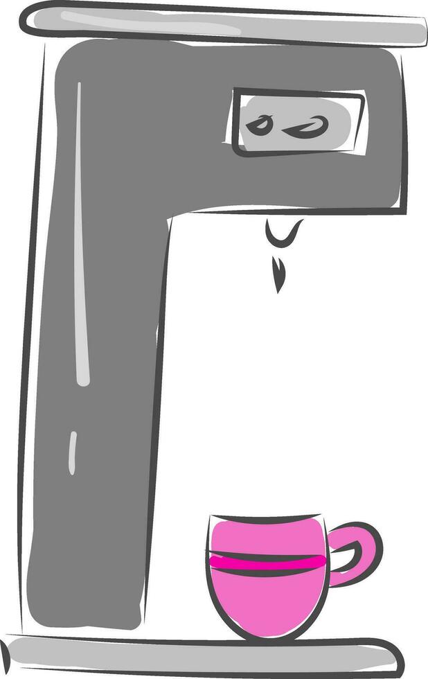 Coffee machine vector or color illustration