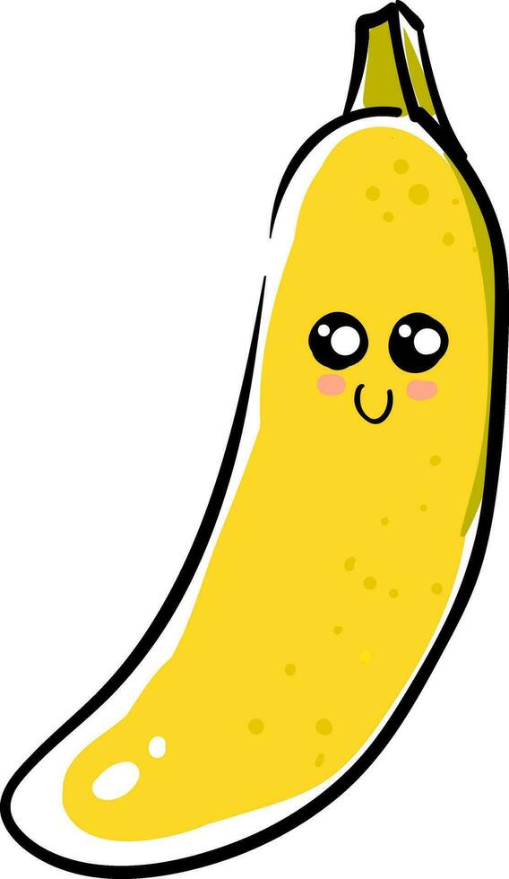 un linda madurar plátano vector o color ilustración