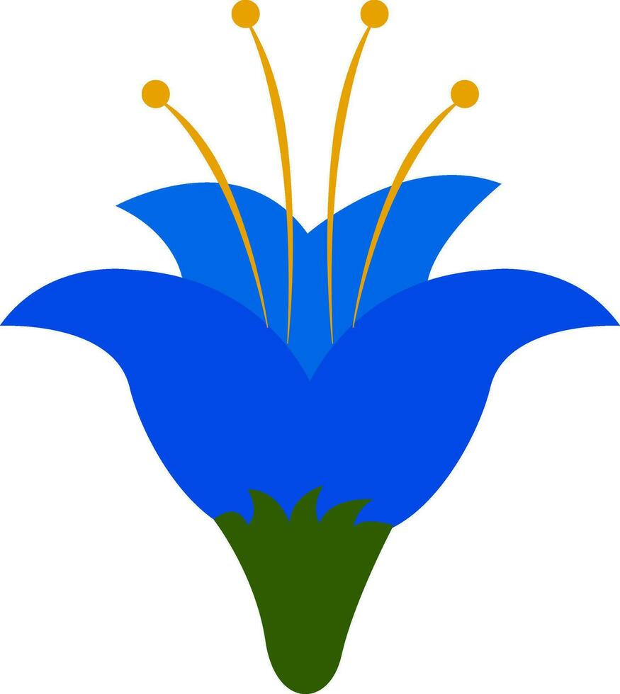 Dark blue flower vector or color illustration