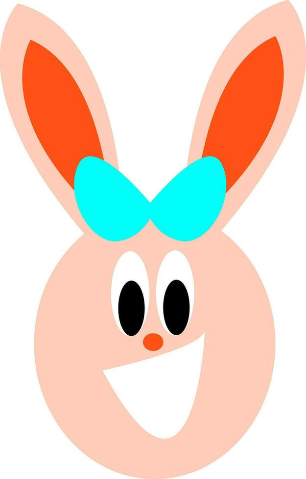 Girl bunny vector or color illustration