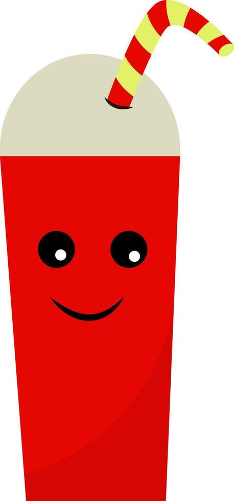 Tall fresh cup vector or color illustration