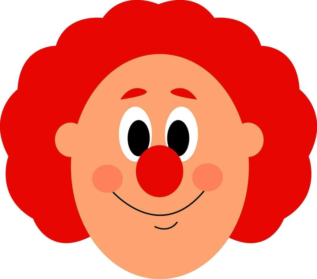 Funny clown vector or color illustration