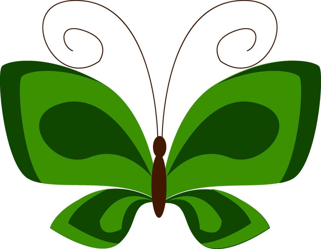 un verde mariposa vector o color ilustración