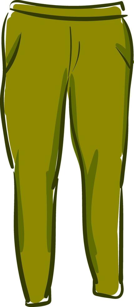 un verde lleno pantalón vector o color ilustración