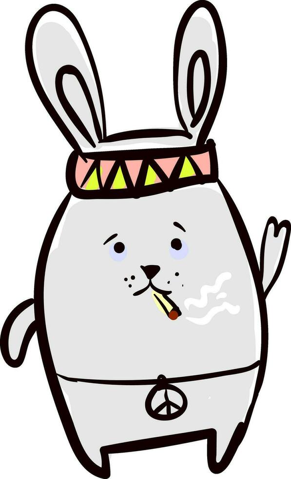 contento Conejo vector o color ilustración