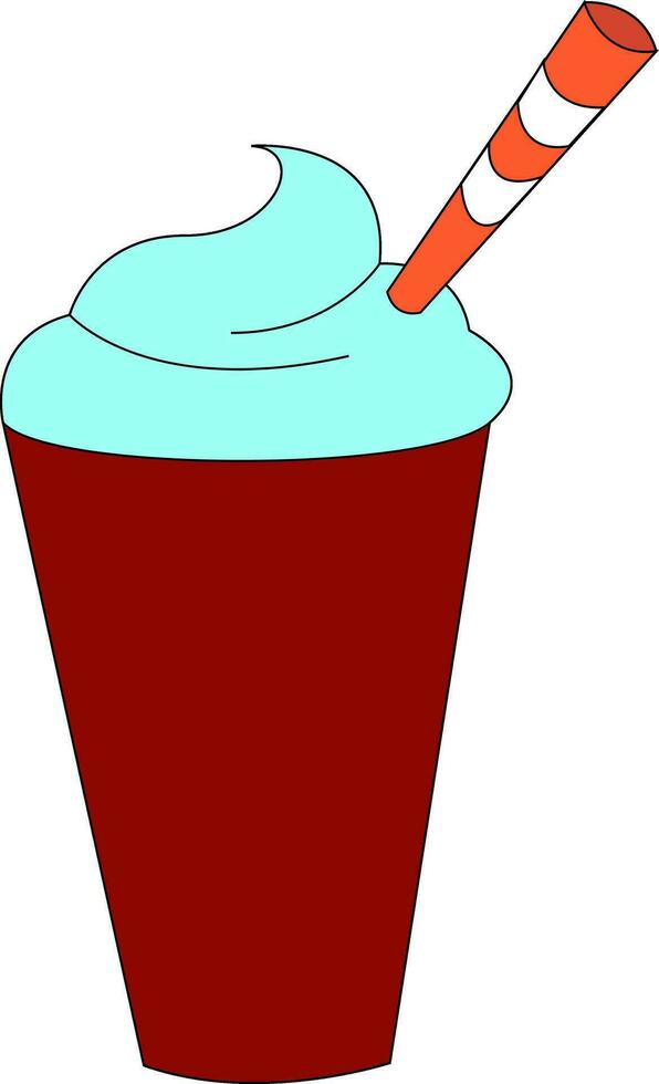Blue ice cream vector or color illustration