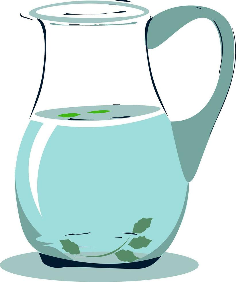Jug of drinking water vector or color illustration