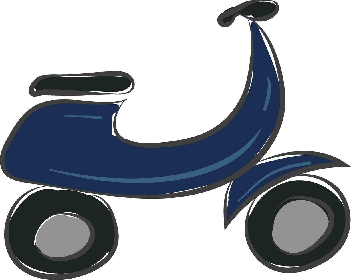 azul motocicleta vector o color ilustración