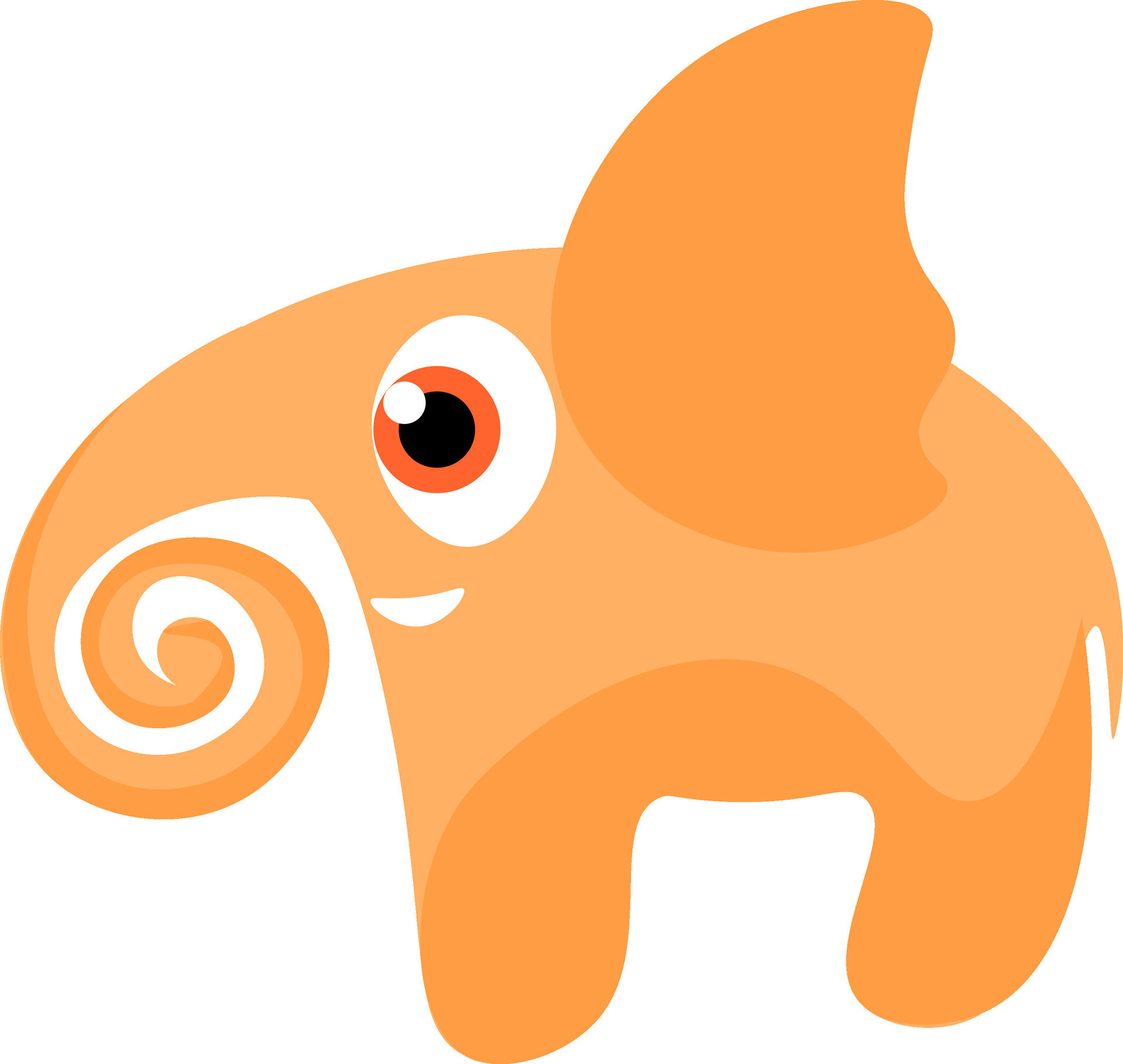 Orange elephant vector or color illustration 34513506 Vector Art at