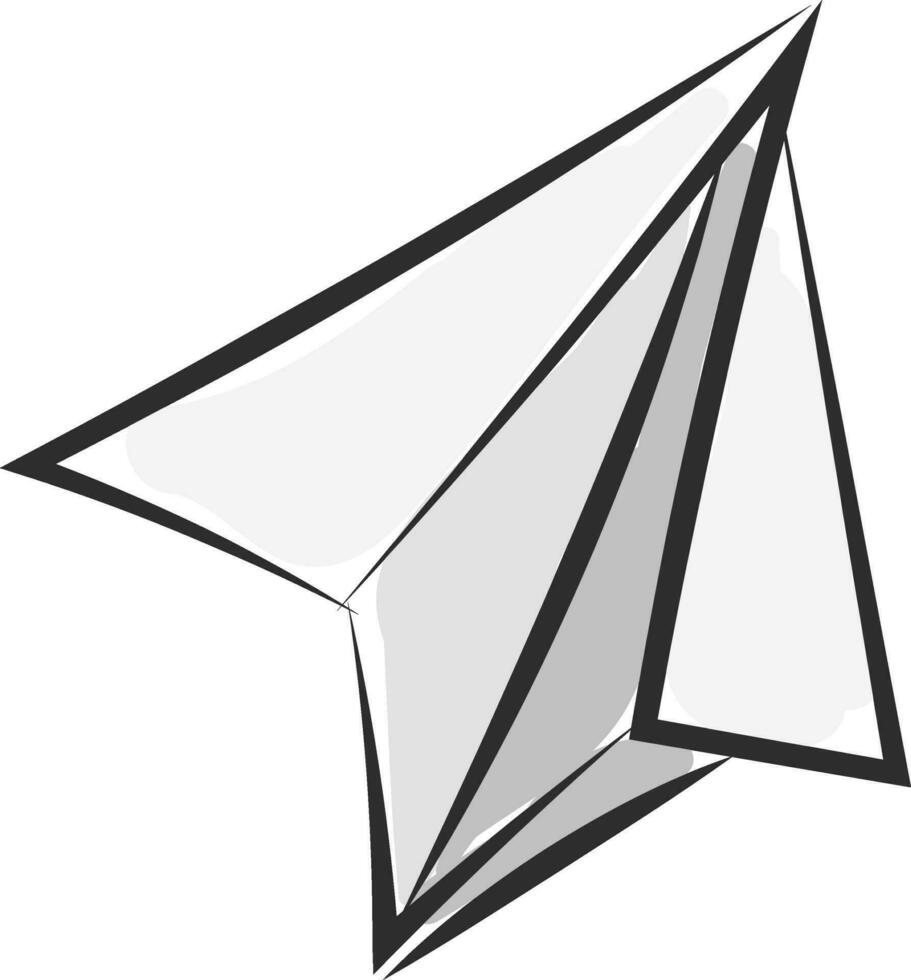 A paper plane vector or color illustration