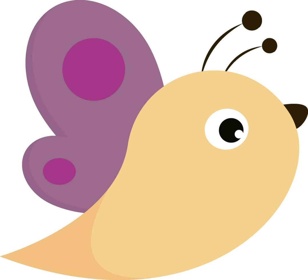 un linda pequeño púrpura mariposa vector o color ilustración