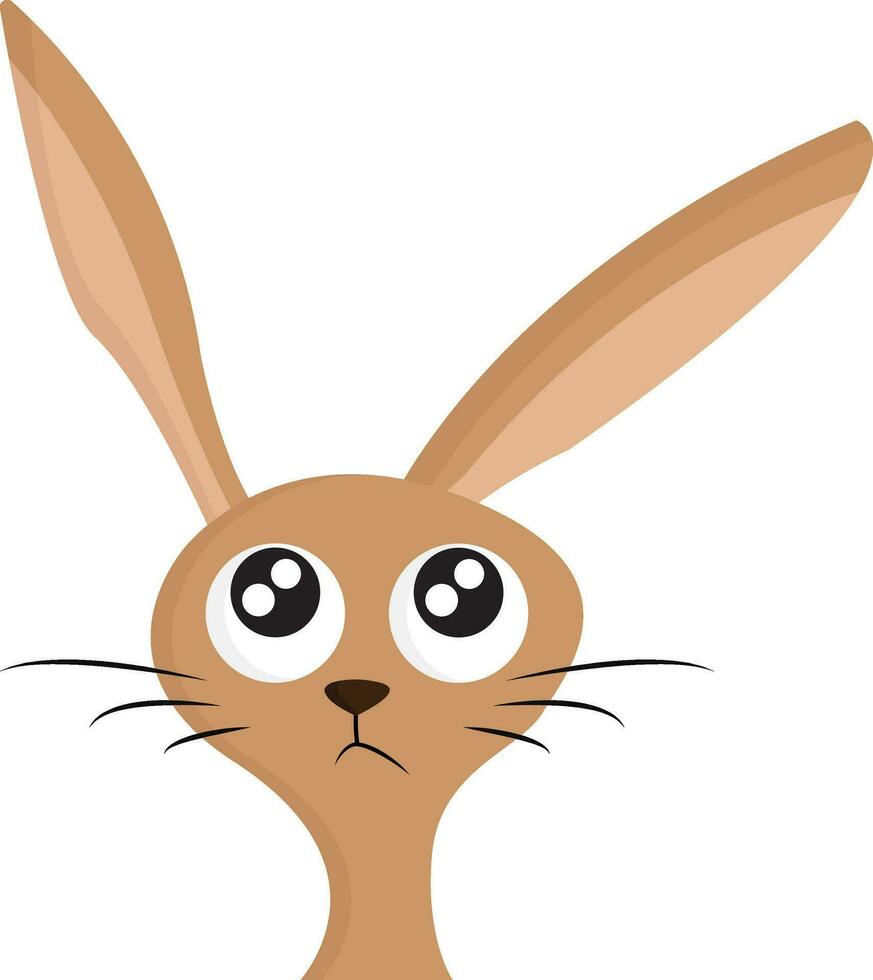 A rabbit with longs ears vector or color illustration