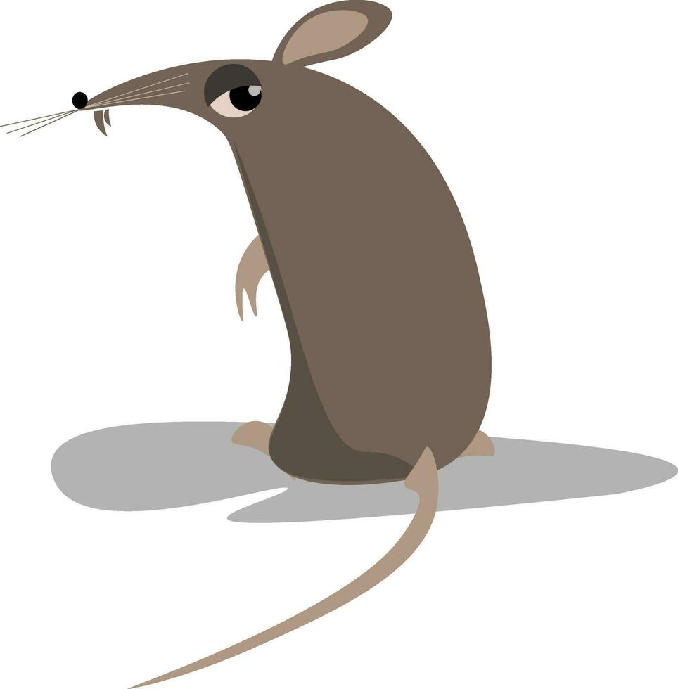 un negro rata vector o color ilustración
