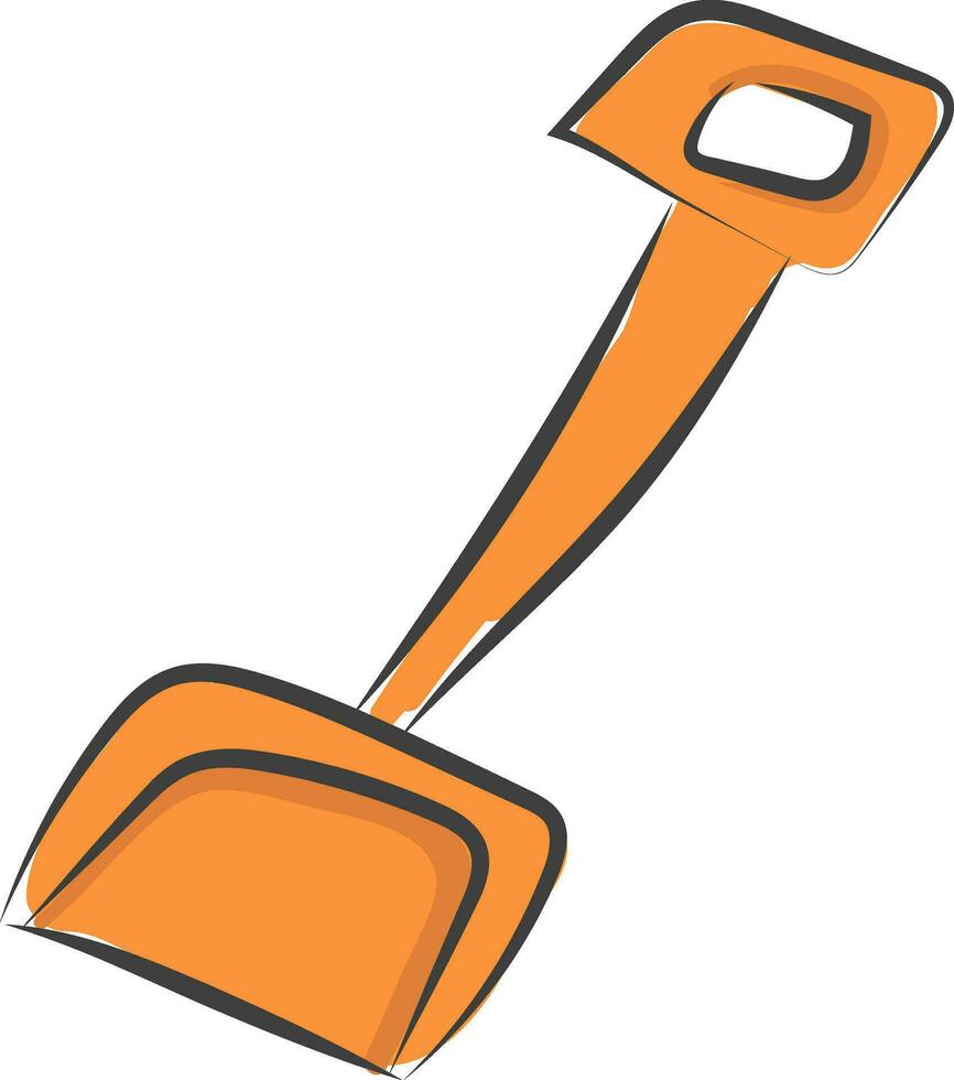 An orange scoop vector or color illustration