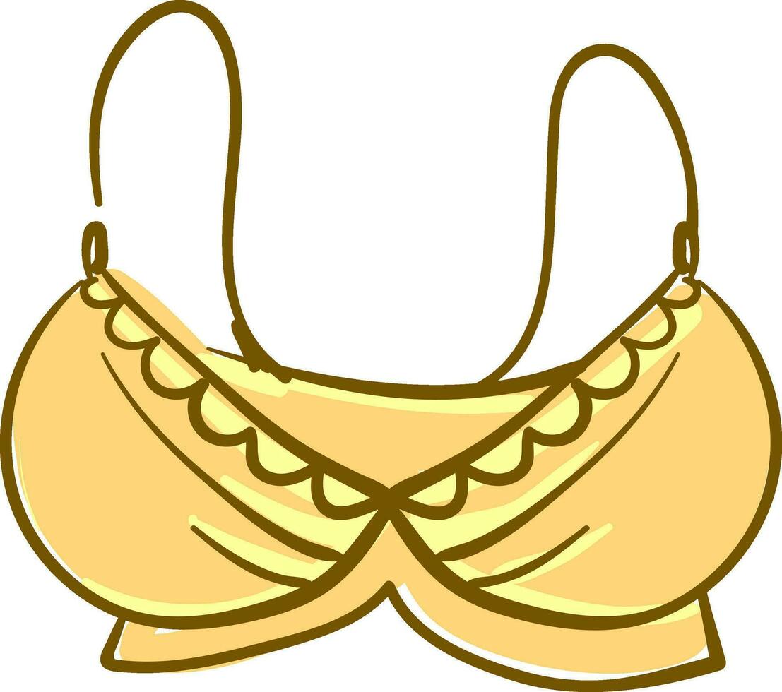 A modern yellow bras vector or color illustration