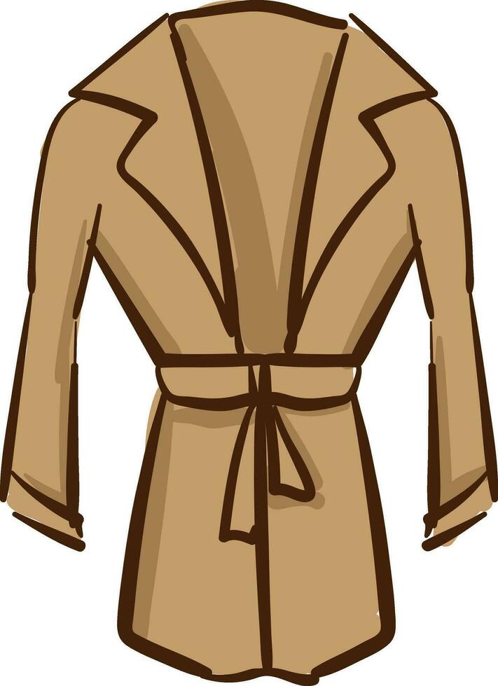 A beautiful brown women coat vector or color illustration