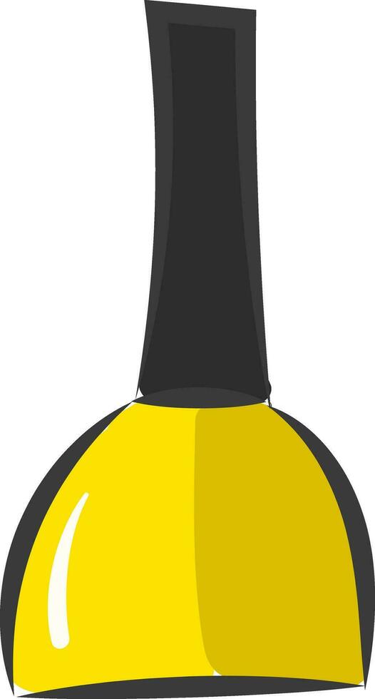 A stylish yellow manicure vector or color illustration