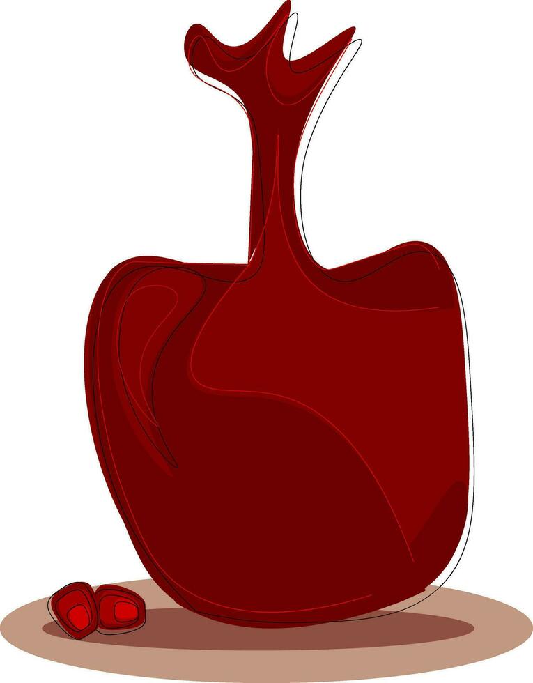 Pomegranate, vector or color illustration.