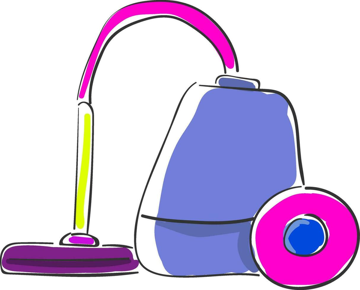 A vacuum cleaner, vector or color illustration.