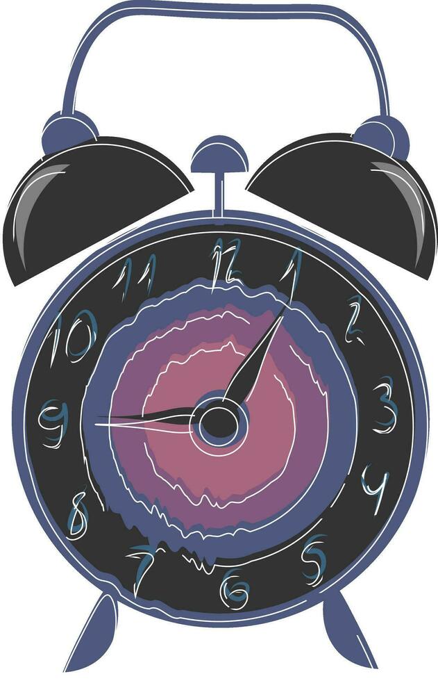 Alarm clock, vector or color illustration.