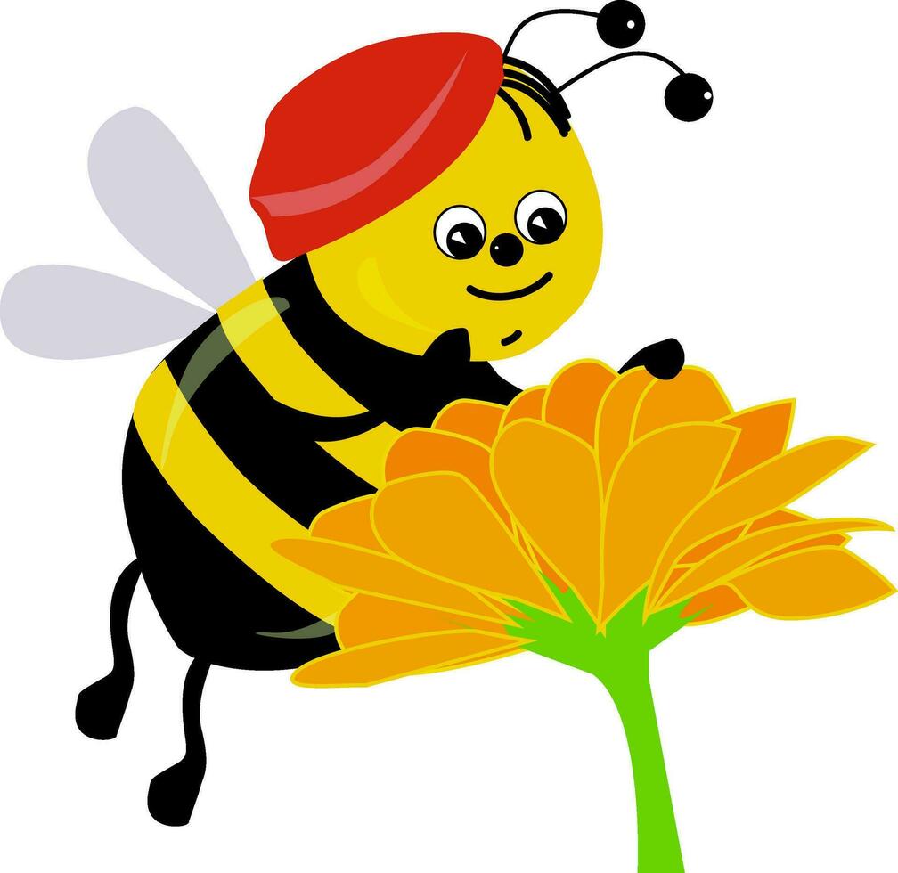 bebé abeja, vector o color ilustración.