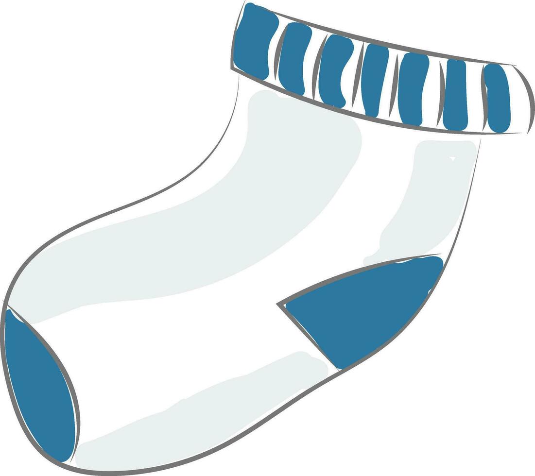 Baby sock, vector or color illustration.