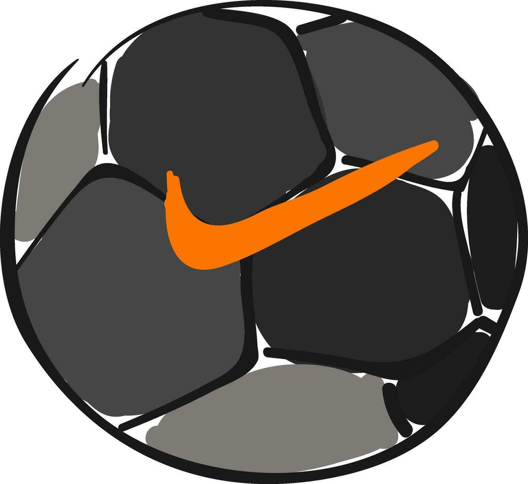 Ball Nike, vector or color illustration.