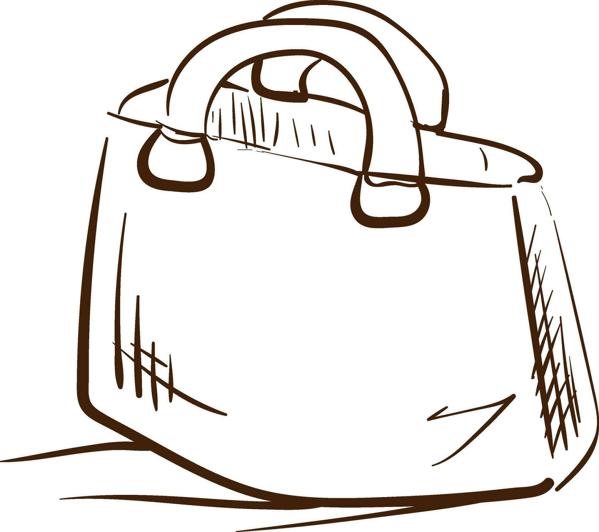 Bag sketch, vector or color illustration. 34513942 Vector Art at Vecteezy