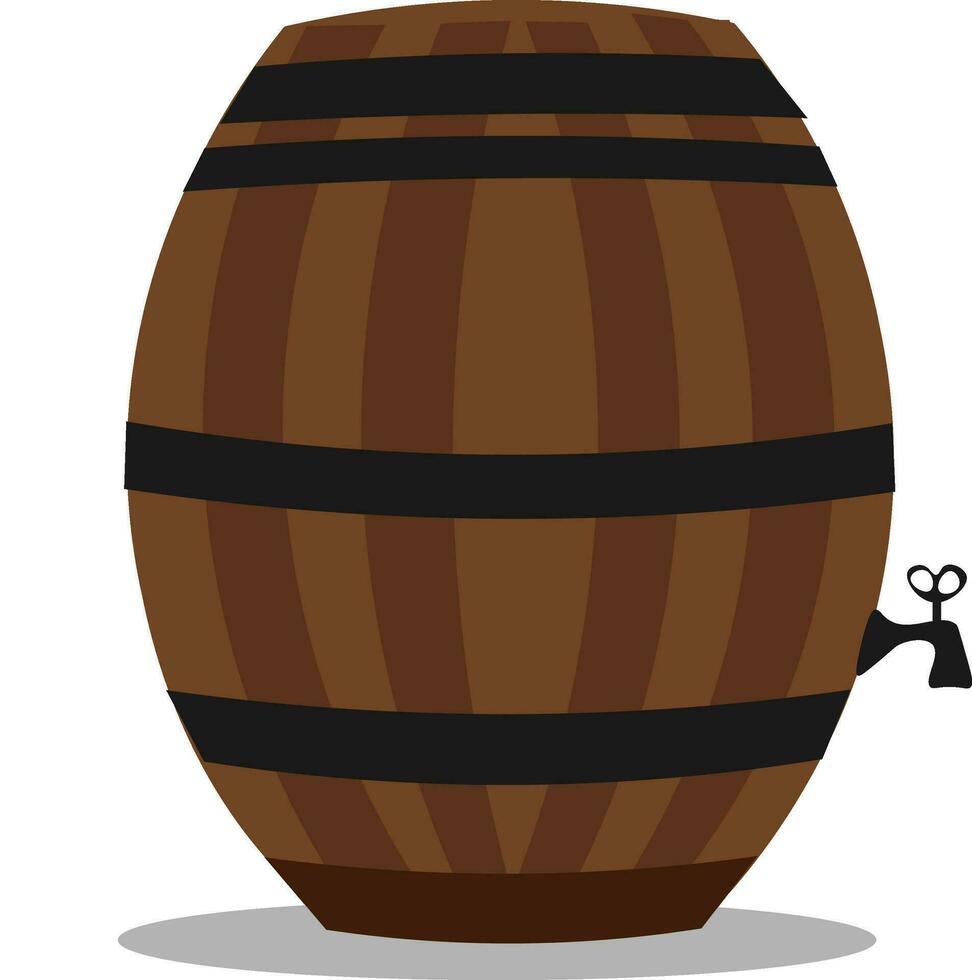 Barrel, vector or color illustration.