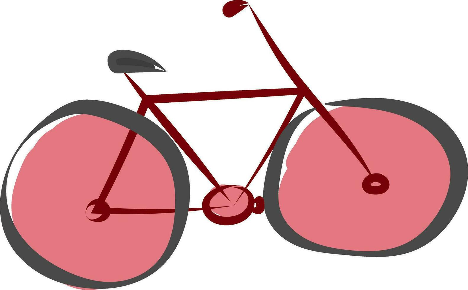 A bicycle, vector or color illustration.
