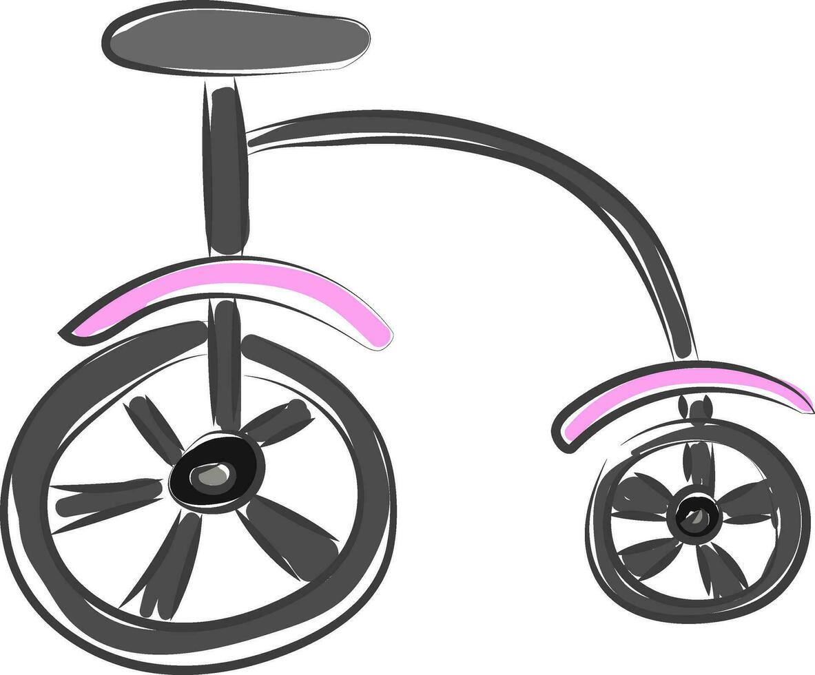 un bicicleta para niños, vector o color ilustración.