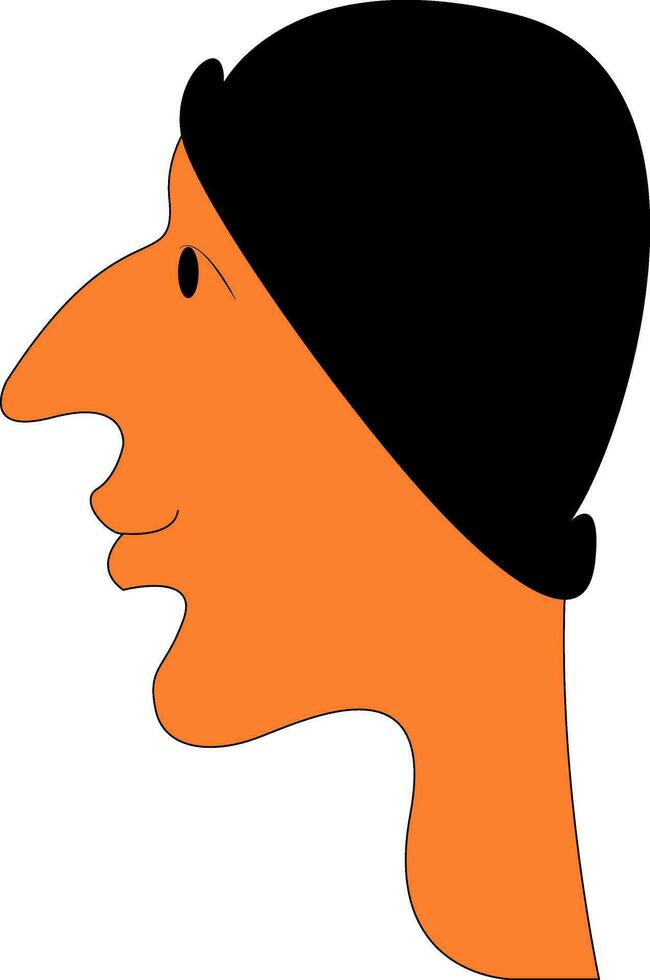 A black hat, vector or color illustration.