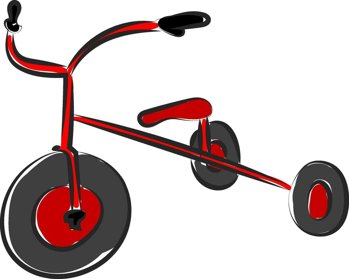 Children Bicycle, vector or color illustration.