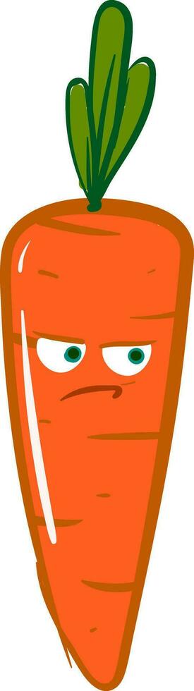 Evil carrot, vector or color illustration.