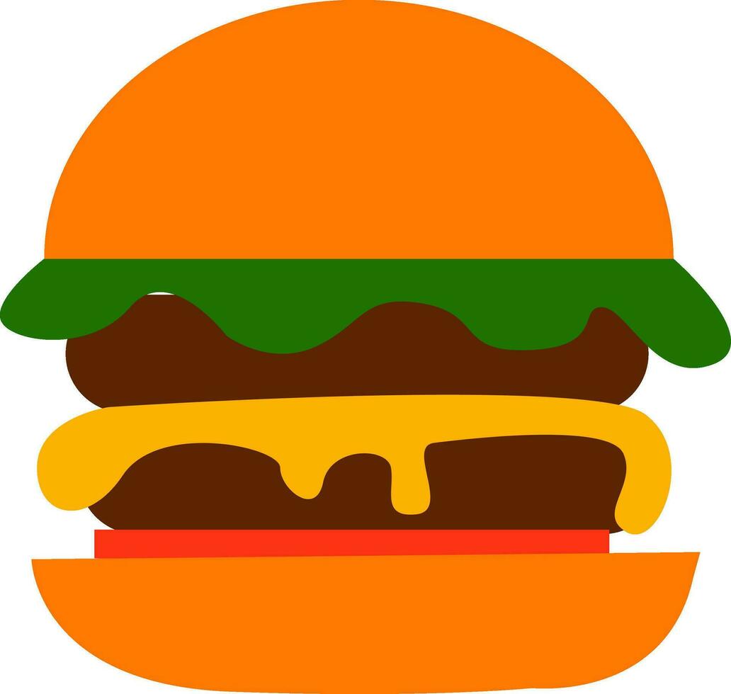 hamburguesa, vector o color ilustración.