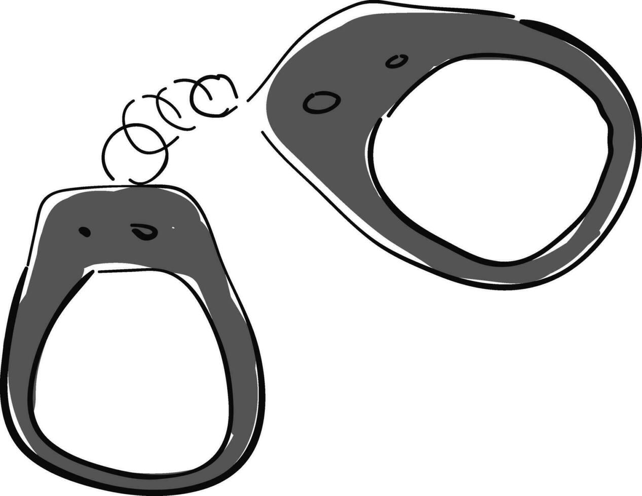 Handcuffs, vector or color illustration.