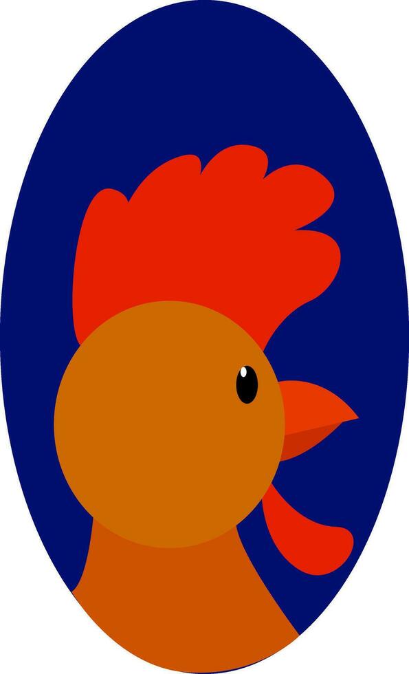 A hen, vector or color illustration.