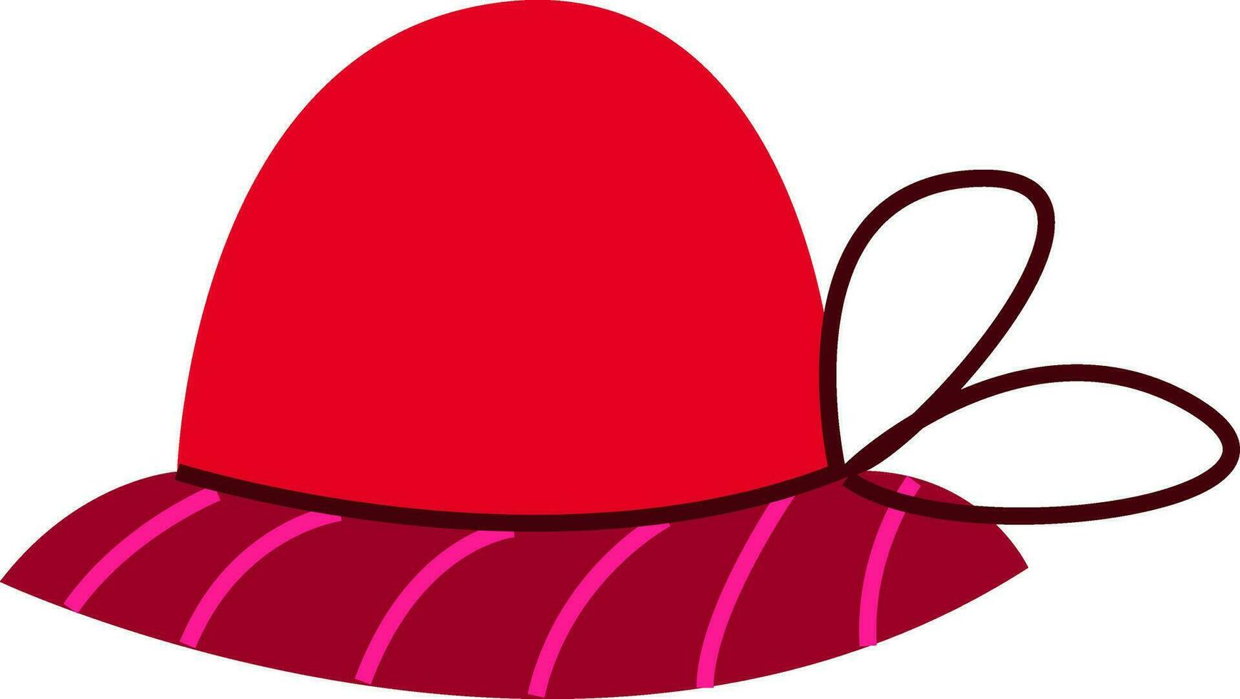 A hat, vector or color illustration.