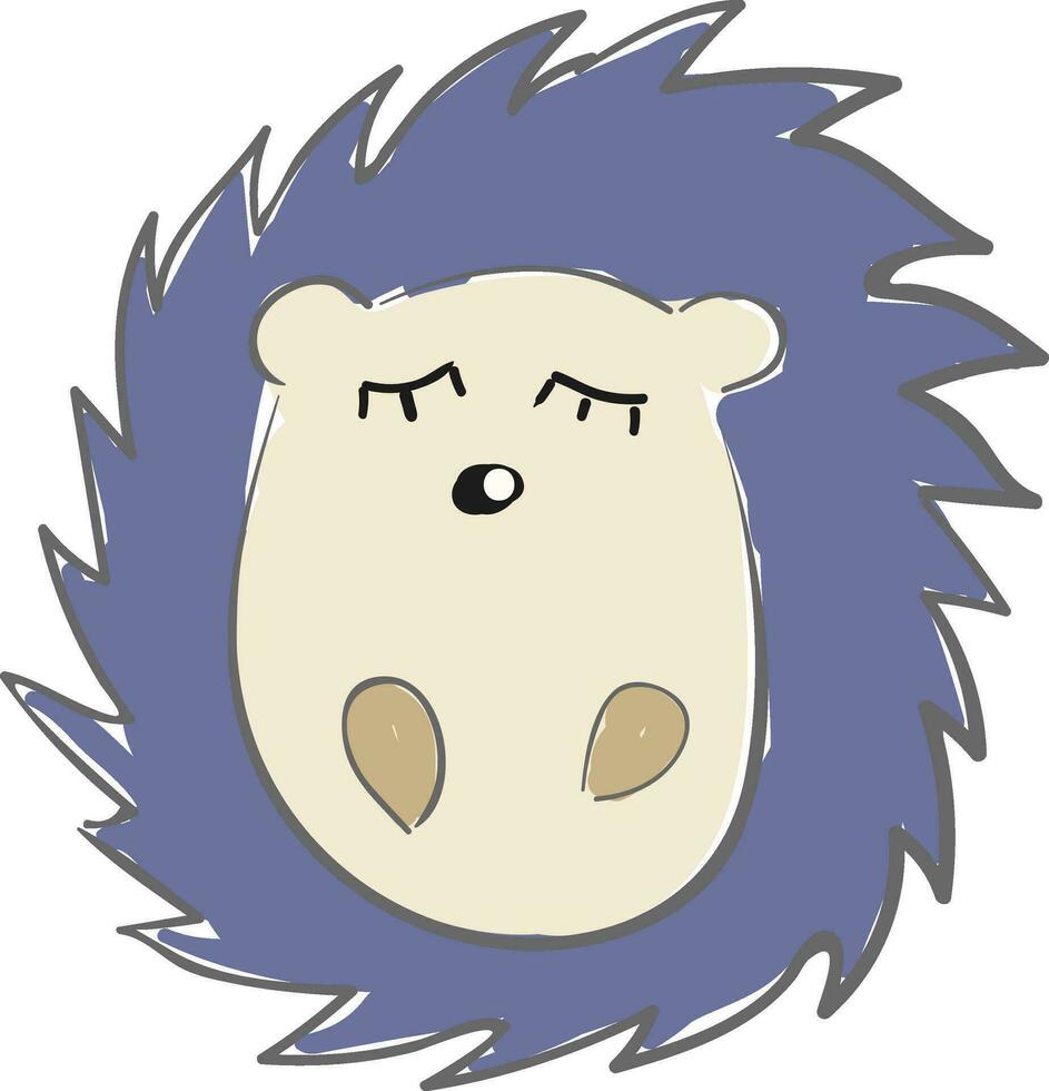 Hedgehog, vector or color illustration.
