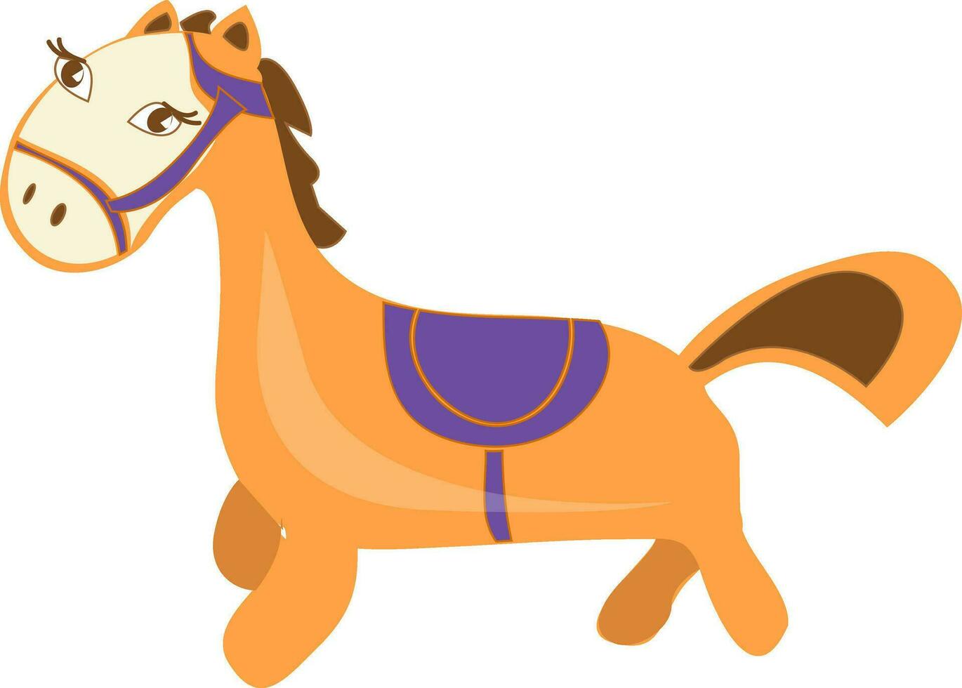 Horse, vector or color illustration.