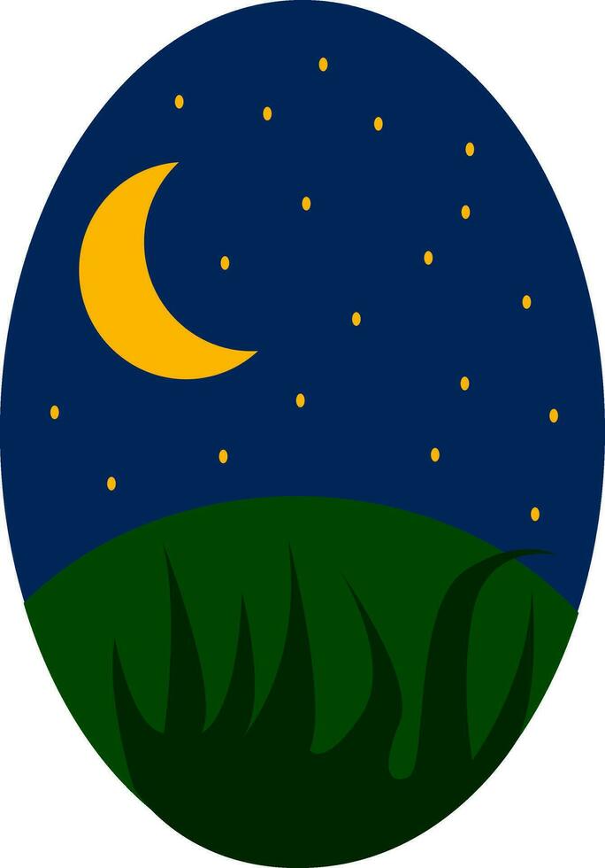 Night sky, vector or color illustration.