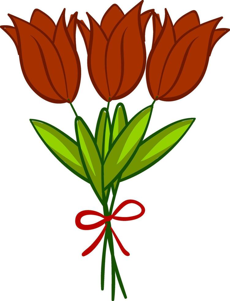 amapola ramo, vector o color ilustración.