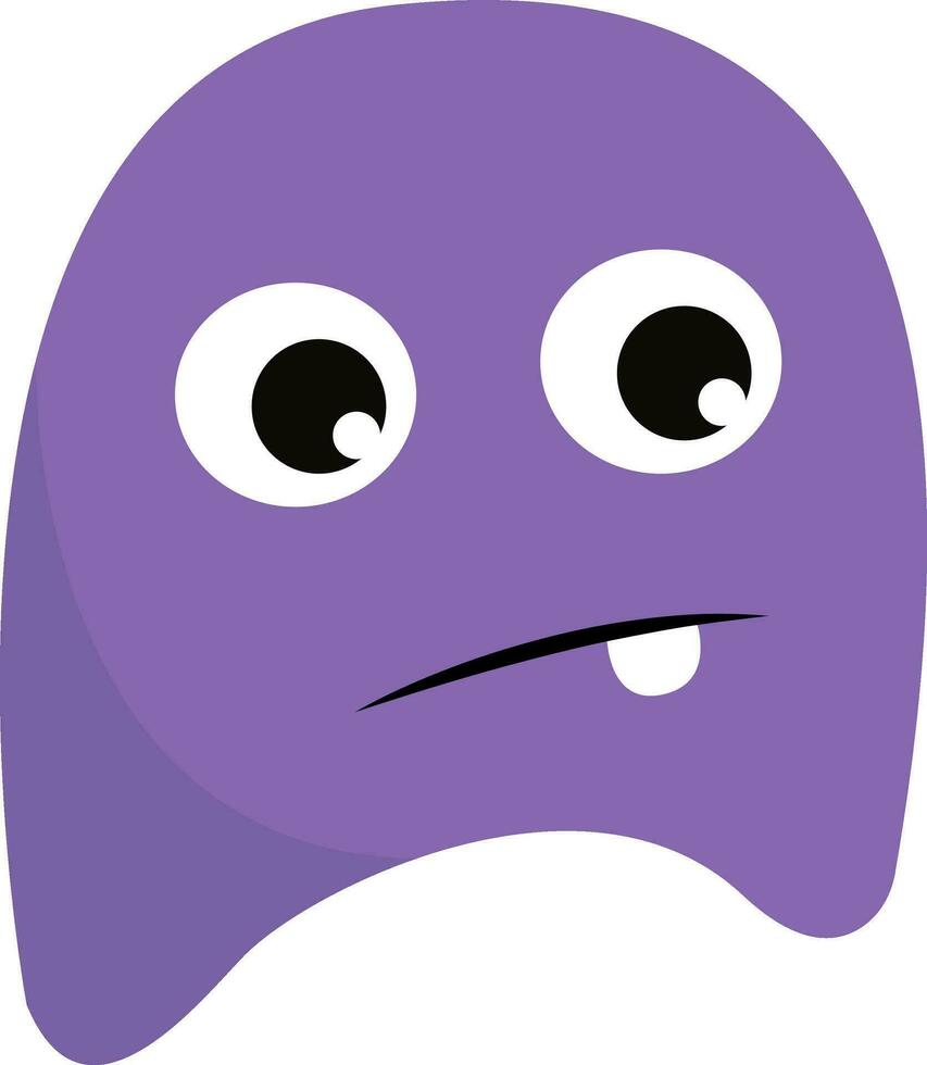 Purple baby monster, vector or color illustration.