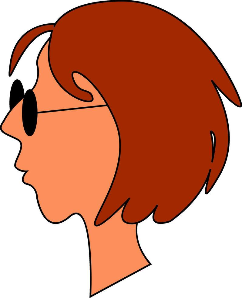 Short hair, vector or color illustration.