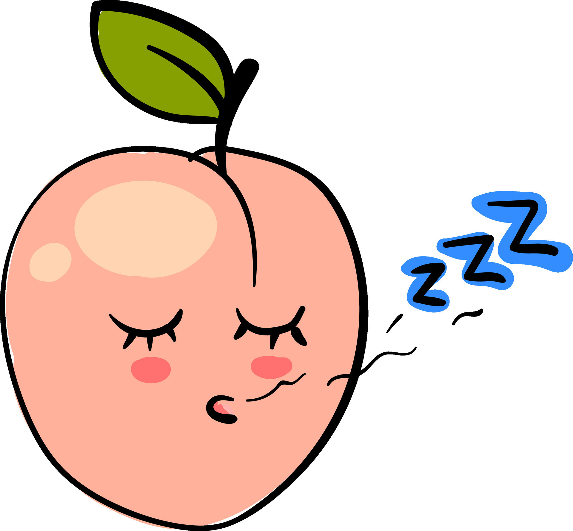 Sleeping apricot, vector or color illustration. 34514744 Vector Art at